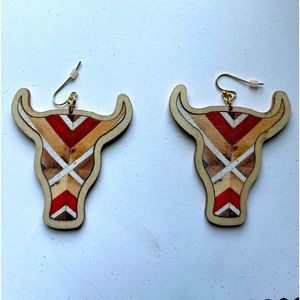 Western Cow Head Earrings